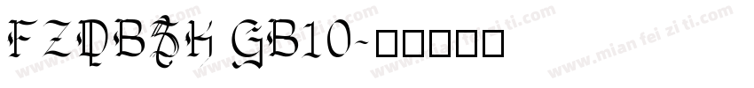 FZDBSK GB10字体转换